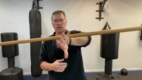 Martial Arts Long Staff Basic Training