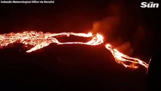 Iceland volcano: Huge red plume over Reykjavik as Fagradalsfjall erupts