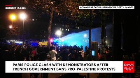 Paris Police Clash With Protestors After French Government Bans Pro-Palestine Rallies