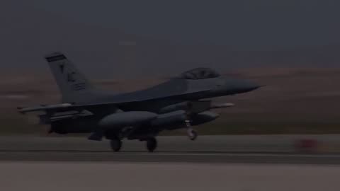F-16 Fighter Jets Preflight + Takeoff/Landing At Nellis AFB