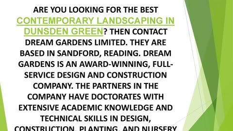 Best Contemporary Landscaping in Dunsden Green
