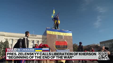 Zelenskyy visits Kherson, calls liberation ‘beginning of the end of the war’