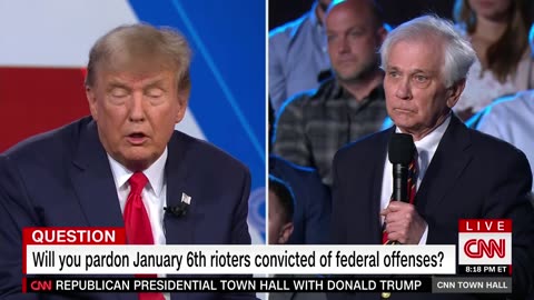 CNN Crowd Cheers as Trump Vows to Pardon Many People Arrested on January 6