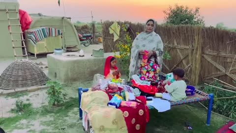 England Se Aie Hamari Pouri Family Ki Eid I Mud House Life of Village Punjab.