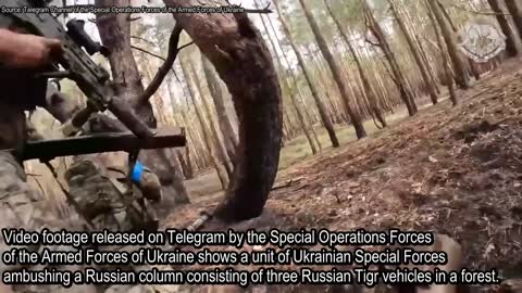 Ukraine War - Ukrainian Special Forces Ambush Russian Tigr Vehicles • GoPro Helmet Cam