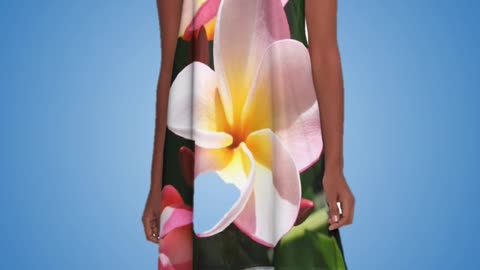 Plumeria Dress | A-Line Flower Printed Dress – #Shorts ✨ 4