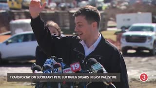 Buttigieg Blames Trump During Visit To East Palestine, OH