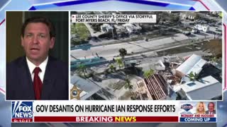 DeSantis blasts Kamala for "trying to play identity politics with a storm and a natural disaster."