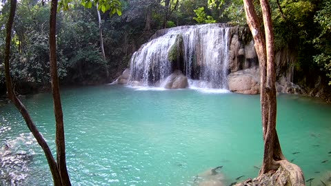Erawan Waterfall, Erawan National Park In Kanchanaburi, Thailand