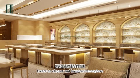 High-end jewelry showcase project in Hong Kong, magnificent, with brand characteristics.