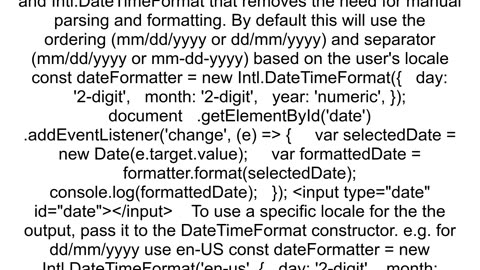 Convert input type text into date format