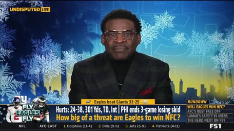 UNDISPUTED Eagles are pretenders - Skip Bayless reacts Hurts and Eagles beat Giants 33-25