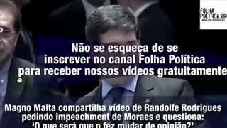 Magno Malta divulga vídeo de Randolfe Rodrigues pedindo impeachment de Alexandre de Moraes