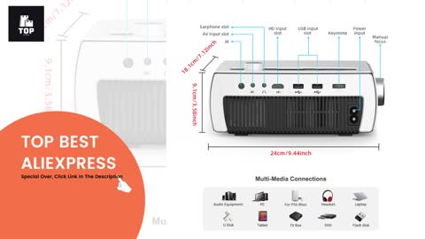 AAO Full HD Projector YG430 5G WiFi Smart Portable Mini Projector