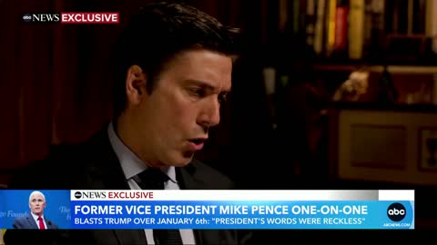 Pence tells David Muir he 'can't account' for what Trump was doing during Jan. 6 riot l GMA