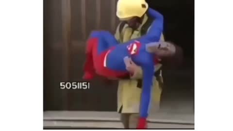Funny Superman try to impress people
