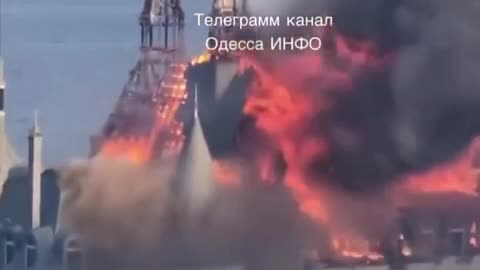 The Harry Potter Castle in Odesa is burning down after a Russian missile attack