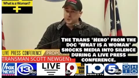 Scott Newgent Trans Gender Hero shocks media into silence during a live press conference