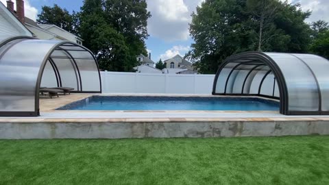 Retractable Swimming Pool Enclosure – Cedarhurst NY