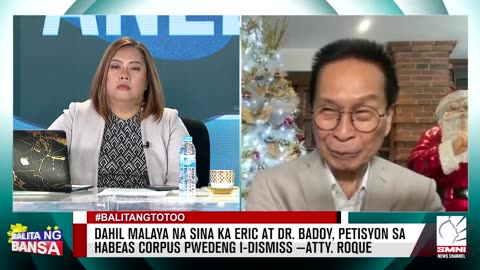 Dahil malaya na sina Ka Eric at Dr. Badoy, petisyon sa habeas corpus pwedeng i-dismiss —Atty. Roque