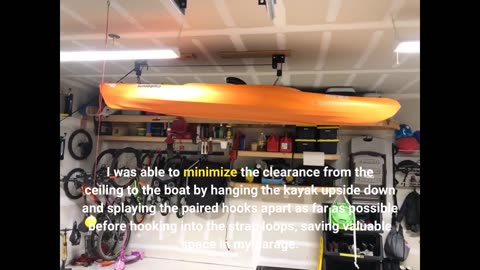 Buyer Comments: RAD Sportz Kayak Hoist 2-Pack Quality Garage Storage Canoe Lift with 125 lb Cap...