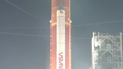 NASAs Artemis I Rocket Launch from Luanch pad 39B perimeter