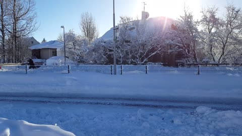 Record Snow in Iceland Overnight