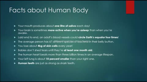 Fact about Human Body