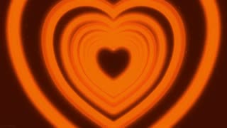 529. Night Neon Hearts 🧡Orange Love Heart Sweet Video