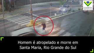 Homem é atropelado e morre em Santa Maria, Rio Grande do Sul