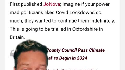 Oxfordshire Council to Trial a Climate Lockdown Starting in 2024