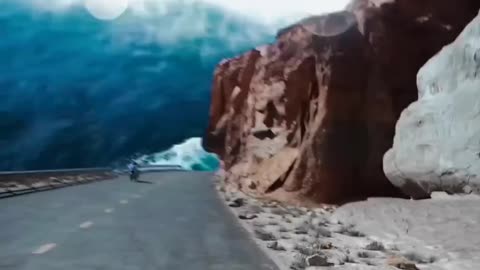 Impossible bike riding