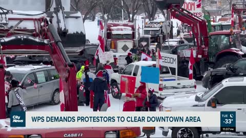 Winnipeg Police Service demands protestors to clear downtown area-- NEWS OF WORLD 🌏