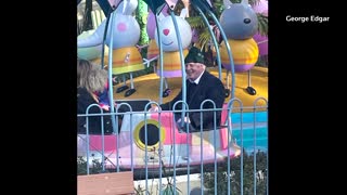Lost for words, UK's Johnson enters Peppa Pig World
