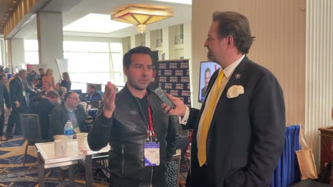 Sebastian Gorka with Chris Kohls aka Mr. Reagan at CPAC