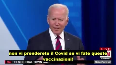 BIDEN: "Non vi prenderete il COVID se fate queste vaccinazioni".
