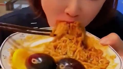 eating show, mukbang noodles #asmr #shorts