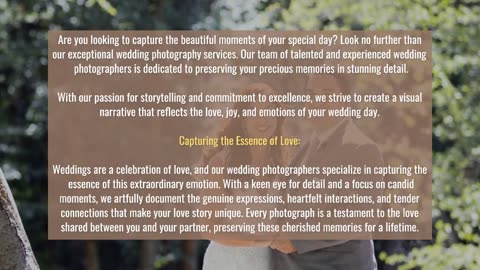 Immortalize Your Wedding with Our Skilled Photographers