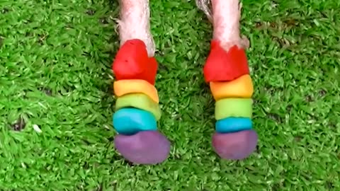 rainbow shoes for your doll