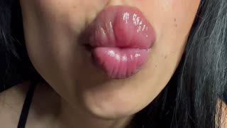 Asmr kisses and chewing bubble gum