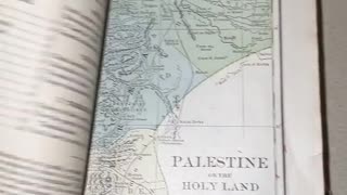 THE HOLY LAND MAP FROM AN 1892 BIBLE