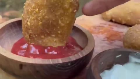 Doğada Çıtır Tavuk Lolipop 🍗 _ Crispy Chicken lollipop in nature cocking food videos