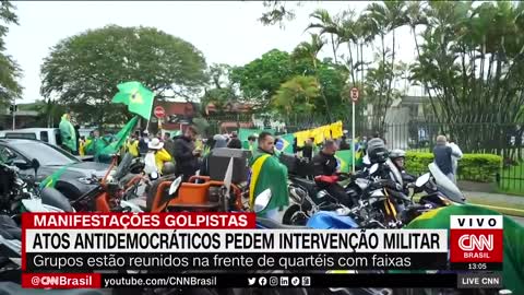 Manifestação golpista: Atos antidemocráticos pedem intervenção militar | LIVE CNN