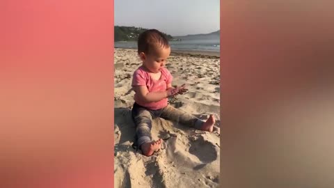 Funniest Babies on the Beach | Cute Baby Funny Moments