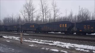 CSX Coal Train East Bound In Kirkville NY