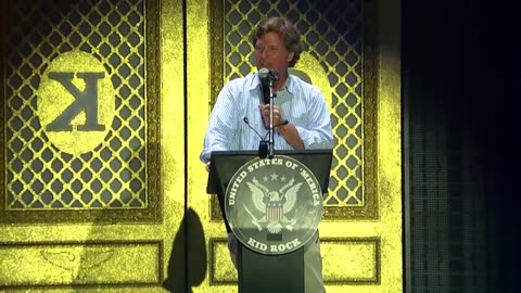 Crowd ROARS as Tucker Carlson STORMS Stage at Kid Rock Concert