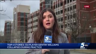 OKLAHOMA FOOTBALL PLAYER GENTRY WILLIAMS COLLAPSED DURING TRAINING