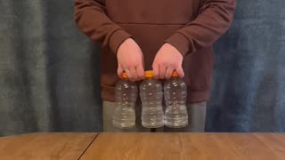 Triple bottle flip challenge #3