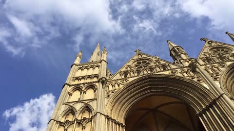 Peterborough Cathedral Sky Cloudscape Architecture