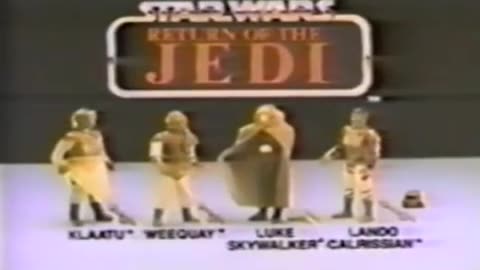 Star Wars 1983 TV Vintage Toy Commercial - Return of the Jedi Action Figures Luke Lando Klaatu